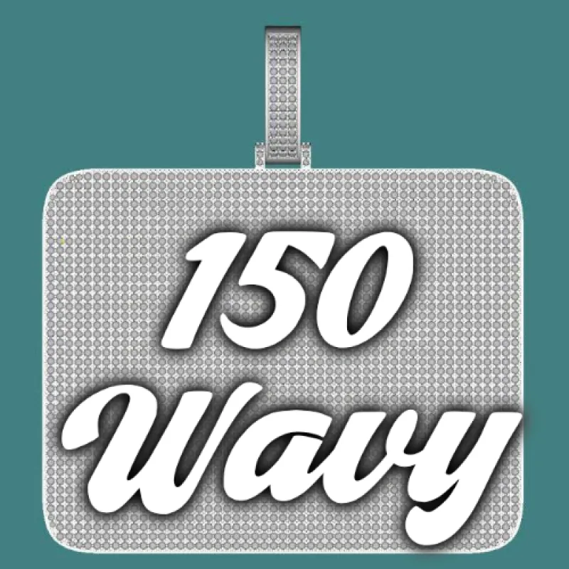 CUSTOM LETTER NECKLACE 3D BIG SQUARE sold by The GUU Shop