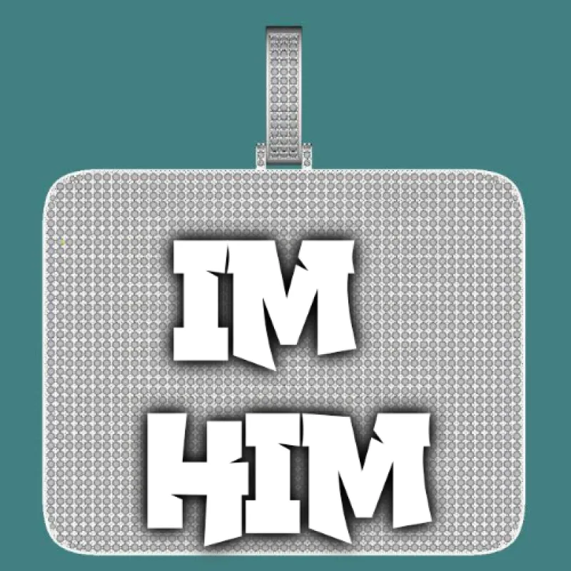 CUSTOM LETTER NECKLACE 3D BIG SQUARE sold by The GUU Shop