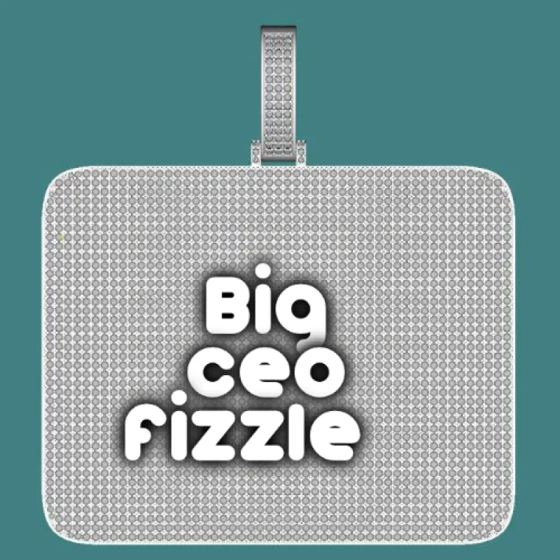 CUSTOM LETTER NECKLACE 3D BIG SQUARE sold by The GUU Shop