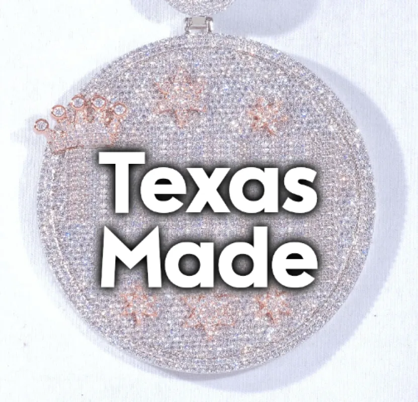 CUSTOM LETTER NECKLACE 3D BIG CROWN DISC sold by The GUU Shop