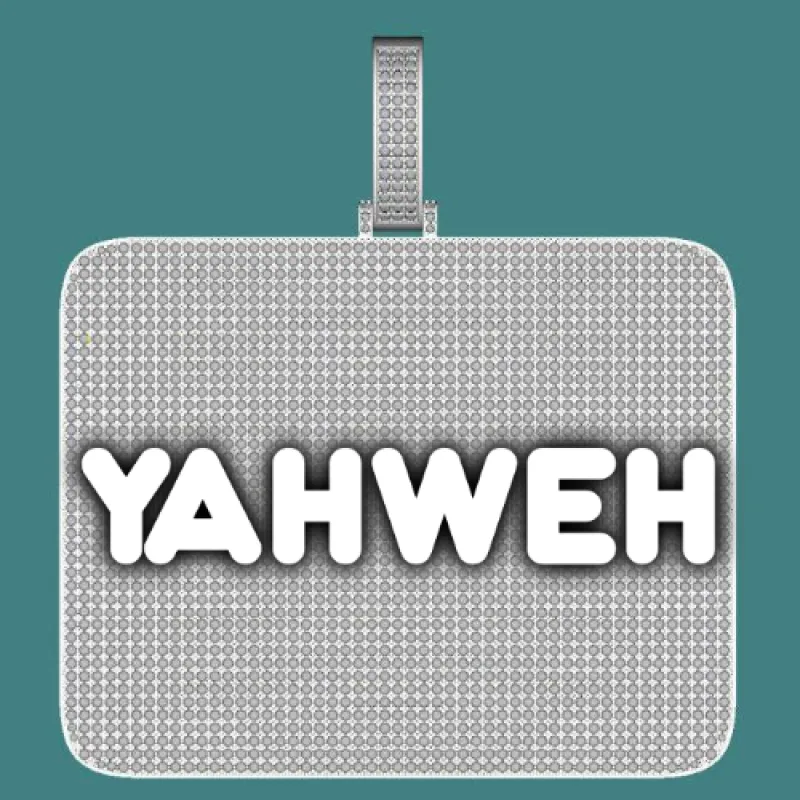 CUSTOM LETTER NECKLACE 3D BIG SQUARE sold by The GUU Shop