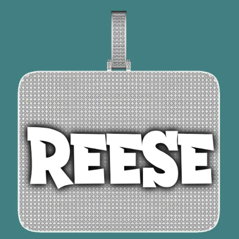 CUSTOM LETTER NECKLACE 3D BIG SQUARE sold by The GUU Shop