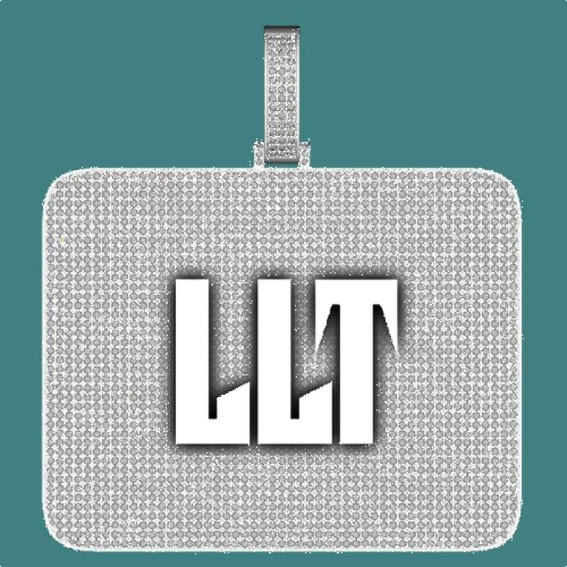 CUSTOM LETTER NECKLACE 3D BIG SQUARE sold by The GUU Shop