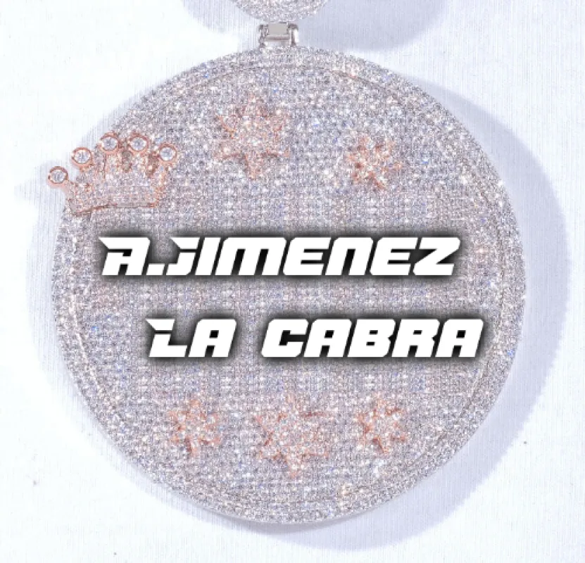 CUSTOM LETTER NECKLACE 3D BIG CROWN DISC sold by The GUU Shop