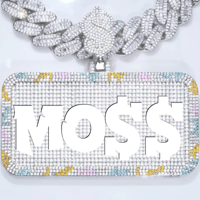 CUSTOM LETTER NECKLACE 3D COLORFUL SQUARE sold by The GUU Shop