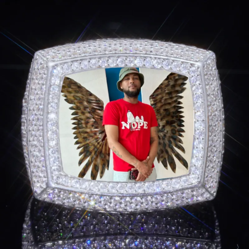 3D CUSTOM PICTURE ICED RING sold by The GUU Shop