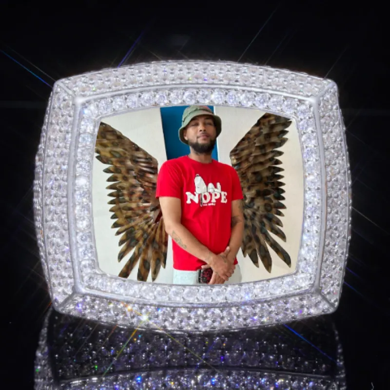 3D CUSTOM PICTURE ICED RING sold by The GUU Shop