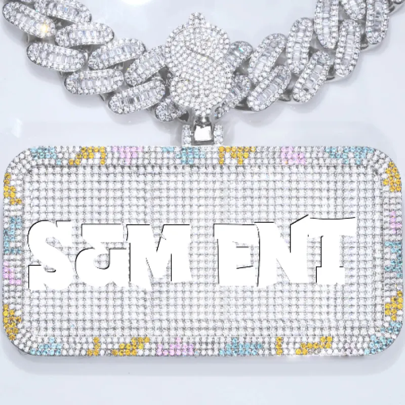 CUSTOM LETTER NECKLACE 3D COLORFUL SQUARE sold by The GUU Shop