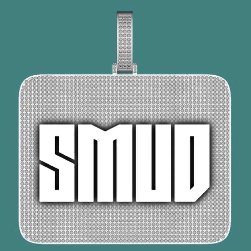 CUSTOM LETTER NECKLACE 3D BIG SQUARE sold by The GUU Shop