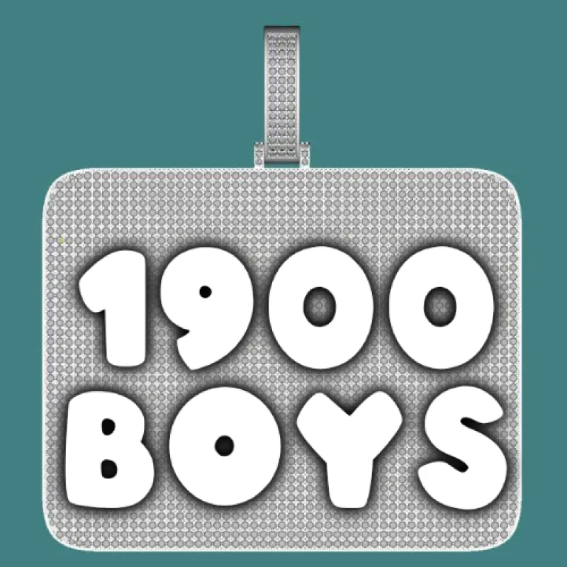 CUSTOM LETTER NECKLACE 3D BIG SQUARE sold by The GUU Shop