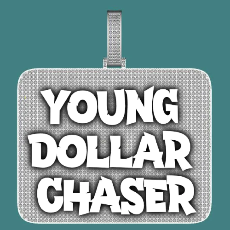 CUSTOM LETTER NECKLACE 3D BIG SQUARE sold by The GUU Shop