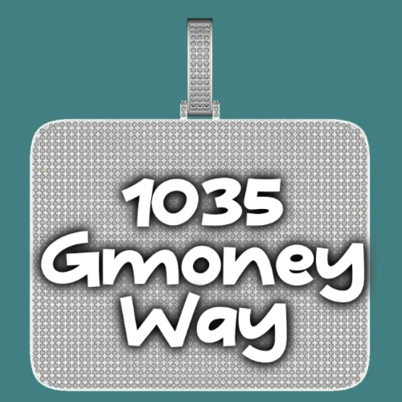 CUSTOM LETTER NECKLACE 3D BIG SQUARE sold by The GUU Shop