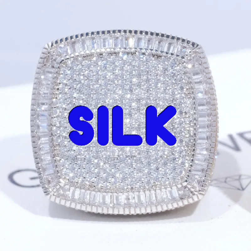 CUSTOM LETTER 3D ICED RING sold by The GUU Shop