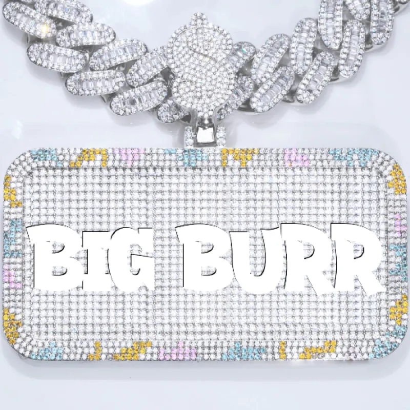 CUSTOM LETTER NECKLACE 3D COLORFUL SQUARE sold by The GUU Shop