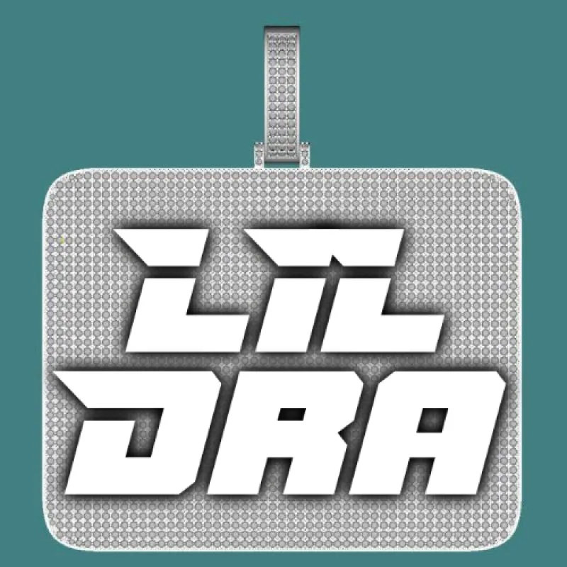 CUSTOM LETTER NECKLACE 3D BIG SQUARE sold by The GUU Shop