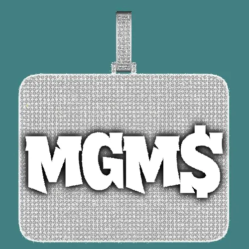 CUSTOM LETTER NECKLACE 3D BIG SQUARE sold by The GUU Shop