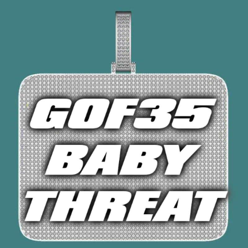 CUSTOM LETTER NECKLACE 3D BIG SQUARE made by The GUU Shop