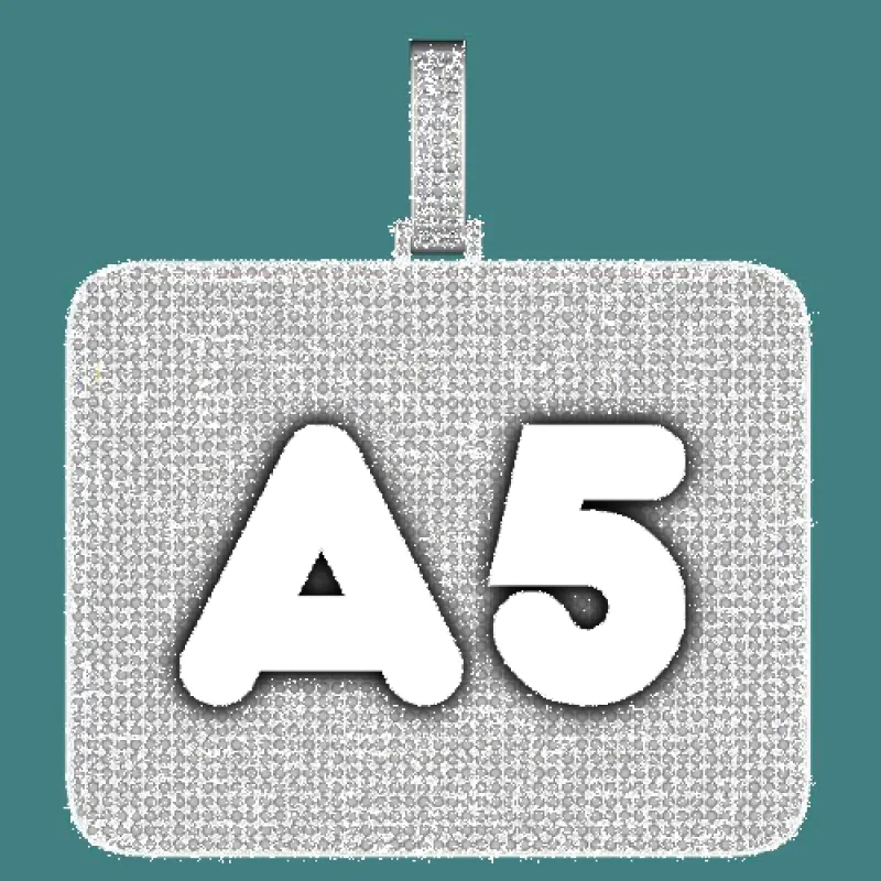 CUSTOM LETTER NECKLACE 3D BIG SQUARE sold by The GUU Shop