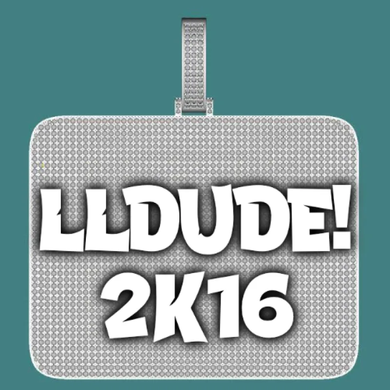 CUSTOM LETTER NECKLACE 3D BIG SQUARE sold by The GUU Shop