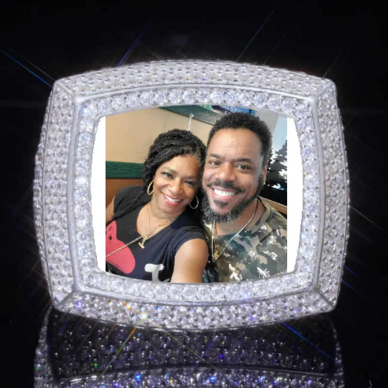 3D CUSTOM PICTURE ICED RING sold by The GUU Shop