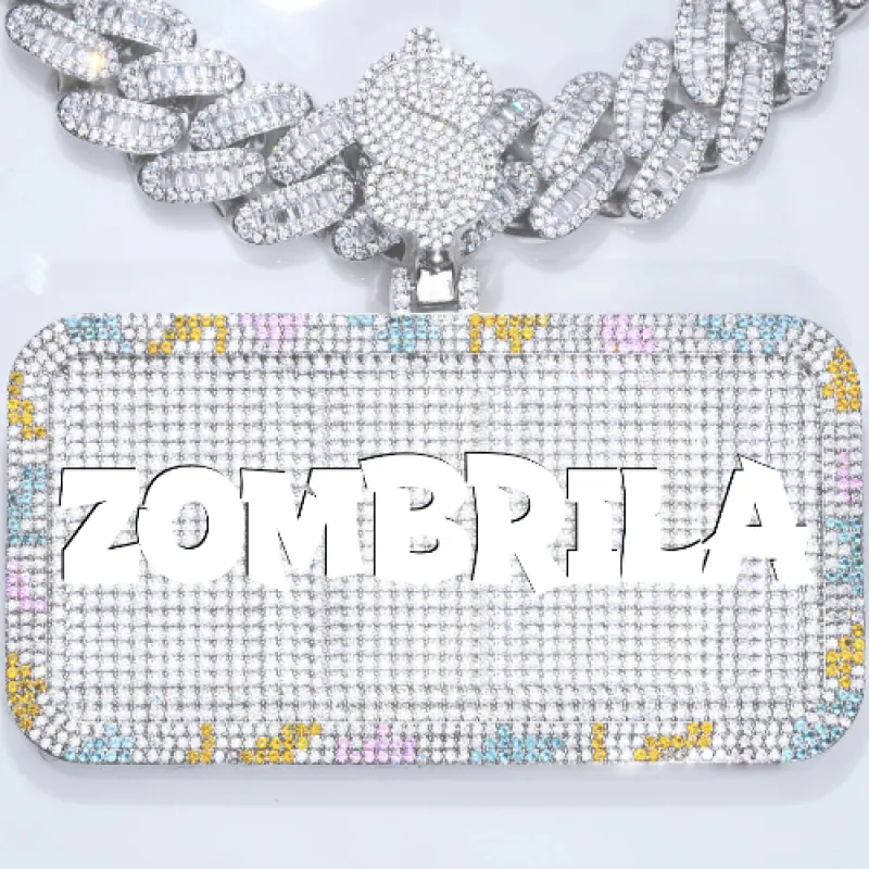 CUSTOM LETTER NECKLACE 3D COLORFUL SQUARE sold by The GUU Shop