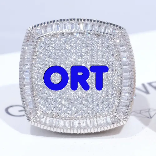 CUSTOM LETTER 3D ICED RING sold by The GUU Shop