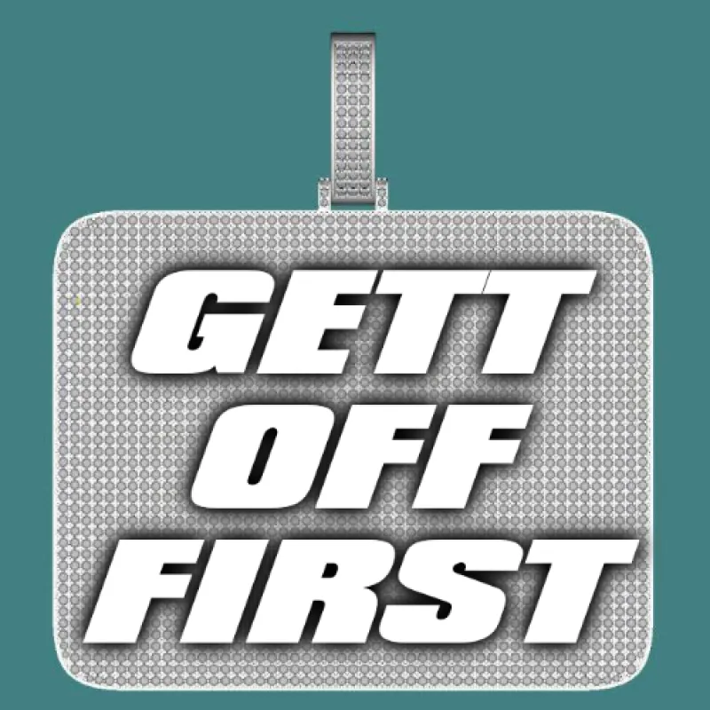 CUSTOM LETTER NECKLACE 3D BIG SQUARE sold by The GUU Shop