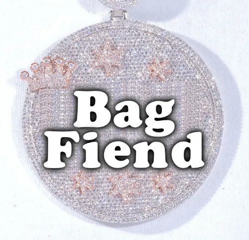 CUSTOM LETTER NECKLACE 3D BIG CROWN DISC sold by The GUU Shop