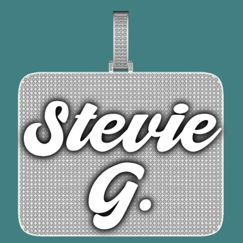 CUSTOM LETTER NECKLACE 3D BIG SQUARE sold by The GUU Shop