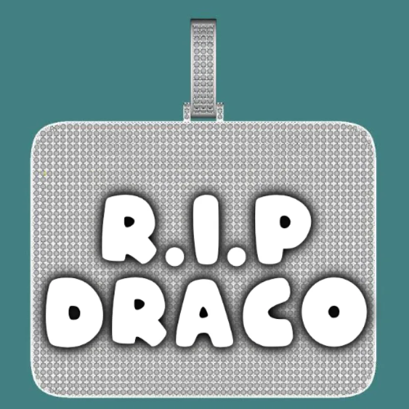 CUSTOM LETTER NECKLACE 3D BIG SQUARE sold by The GUU Shop