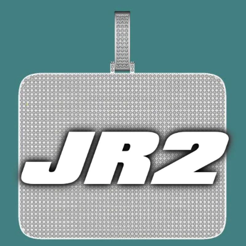 CUSTOM LETTER NECKLACE 3D BIG SQUARE sold by The GUU Shop