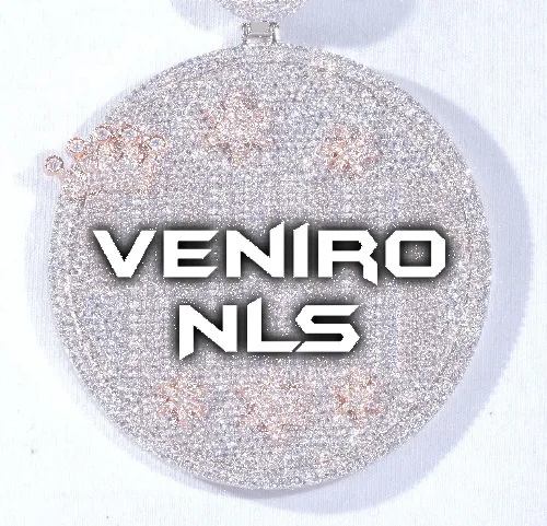 CUSTOM LETTER NECKLACE 3D BIG CROWN DISC sold by The GUU Shop