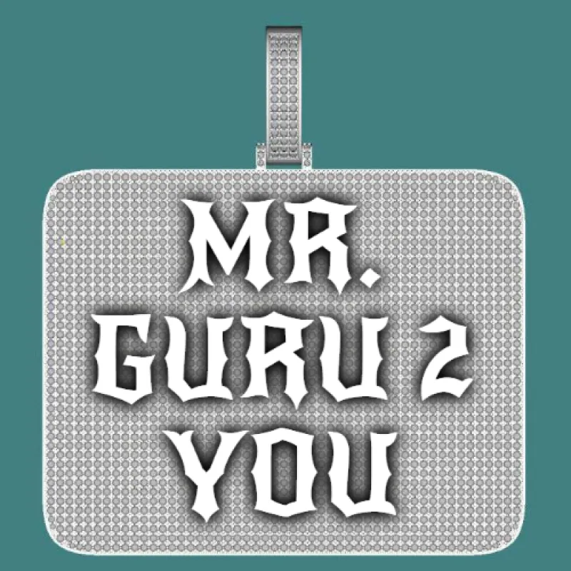 CUSTOM LETTER NECKLACE 3D BIG SQUARE sold by The GUU Shop