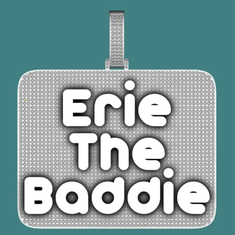 CUSTOM LETTER NECKLACE 3D BIG SQUARE sold by The GUU Shop