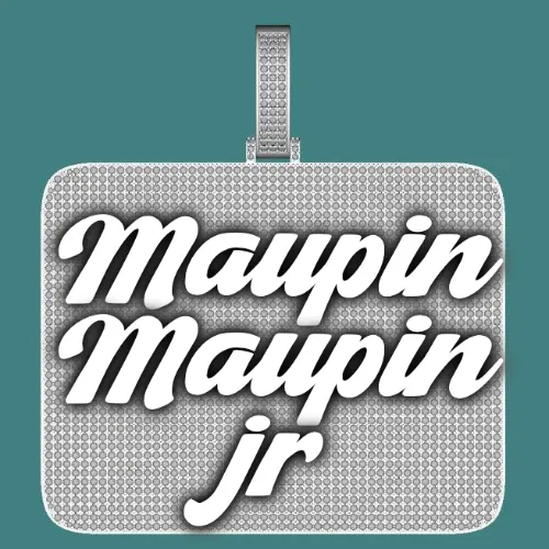 CUSTOM LETTER NECKLACE 3D BIG SQUARE sold by The GUU Shop