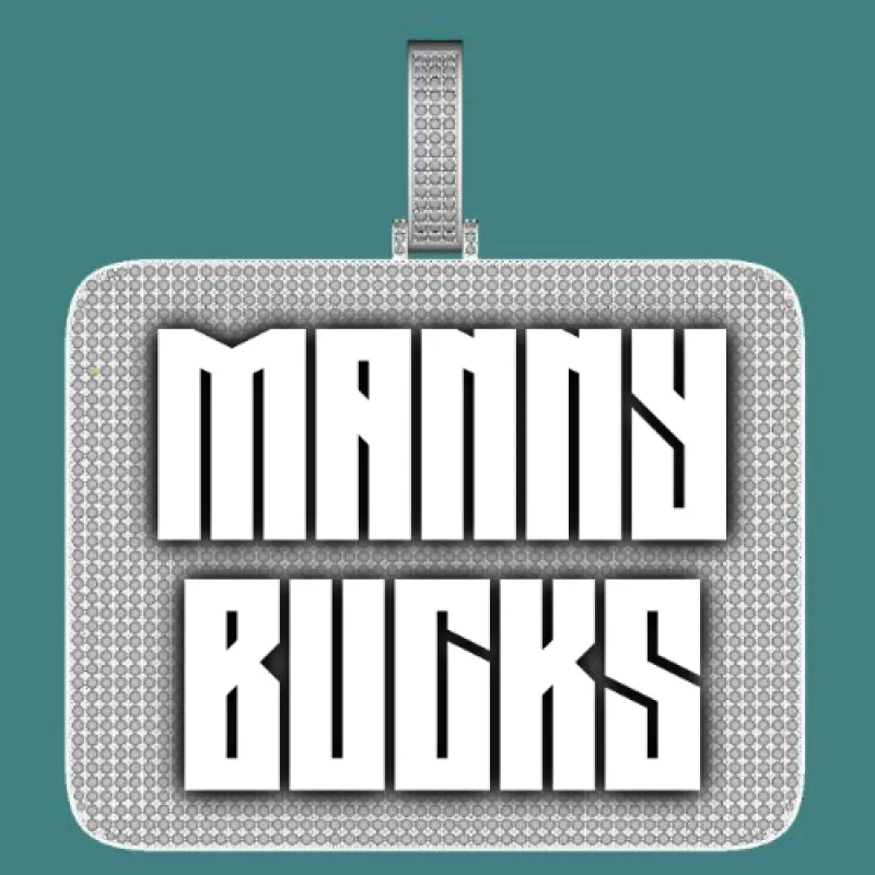 CUSTOM LETTER NECKLACE 3D BIG SQUARE sold by The GUU Shop