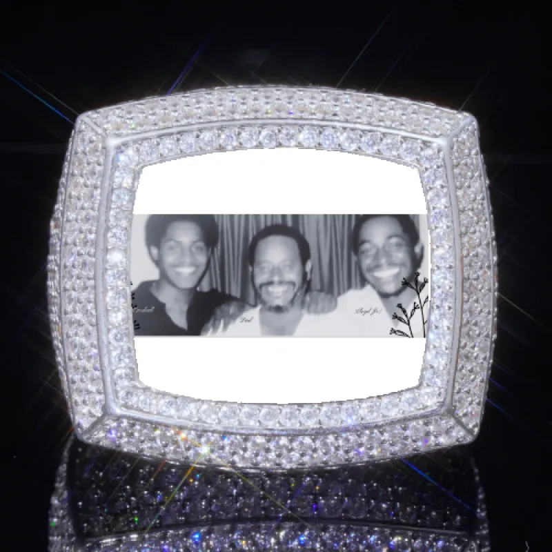 3D CUSTOM PICTURE ICED RING sold by The GUU Shop