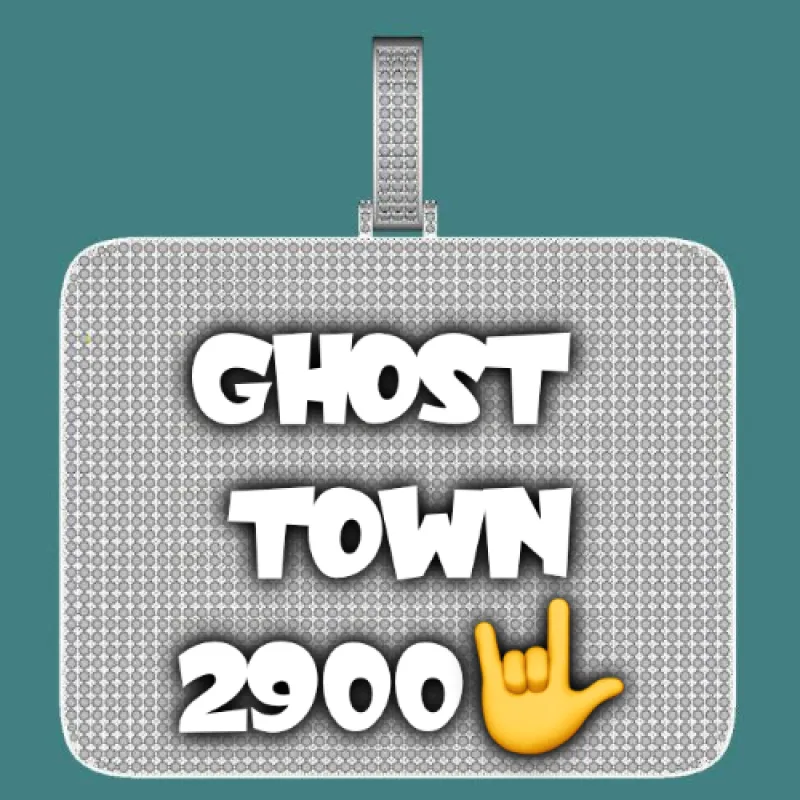 CUSTOM LETTER NECKLACE 3D BIG SQUARE sold by The GUU Shop