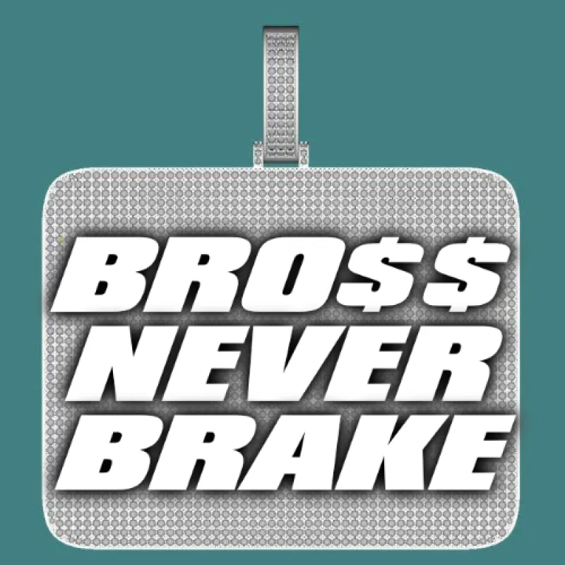 CUSTOM LETTER NECKLACE 3D BIG SQUARE sold by The GUU Shop