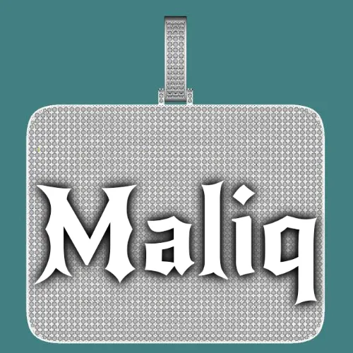 CUSTOM LETTER NECKLACE 3D BIG SQUARE sold by The GUU Shop