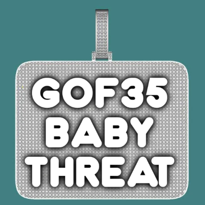 CUSTOM LETTER NECKLACE 3D BIG SQUARE sold by The GUU Shop