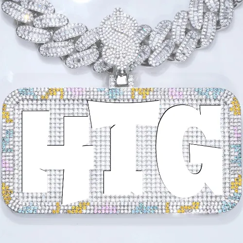 CUSTOM LETTER NECKLACE 3D COLORFUL SQUARE sold by The GUU Shop