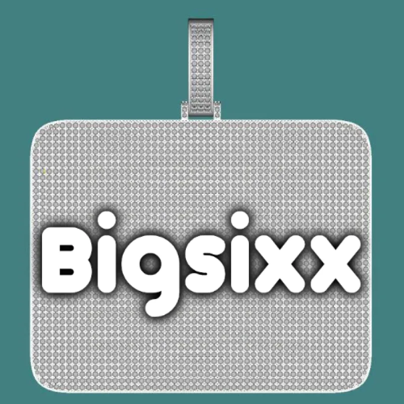 CUSTOM LETTER NECKLACE 3D BIG SQUARE sold by The GUU Shop