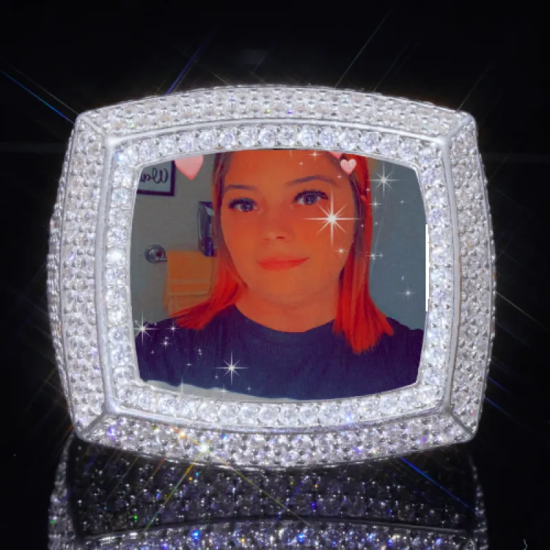 3D CUSTOM PICTURE ICED RING sold by The GUU Shop