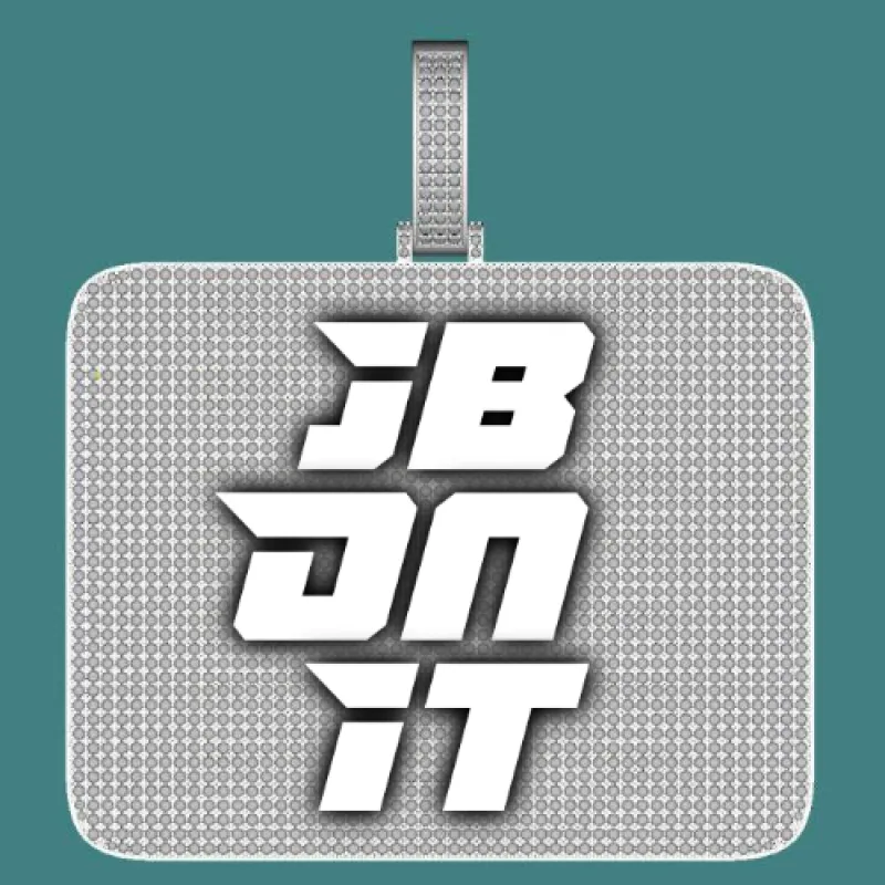 CUSTOM LETTER NECKLACE 3D BIG SQUARE sold by The GUU Shop
