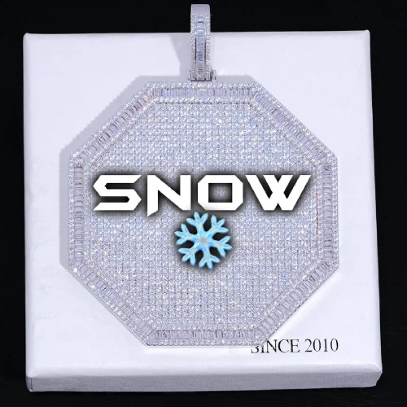 CUSTOM LETTER NECKLACE 3D BIG OCTAGON sold by The GUU Shop