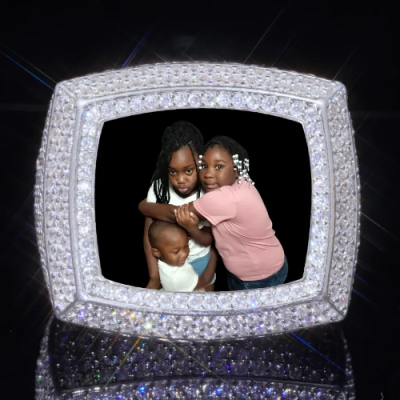 3D CUSTOM PICTURE ICED RING sold by The GUU Shop