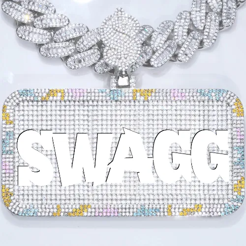 CUSTOM LETTER NECKLACE 3D COLORFUL SQUARE sold by The GUU Shop