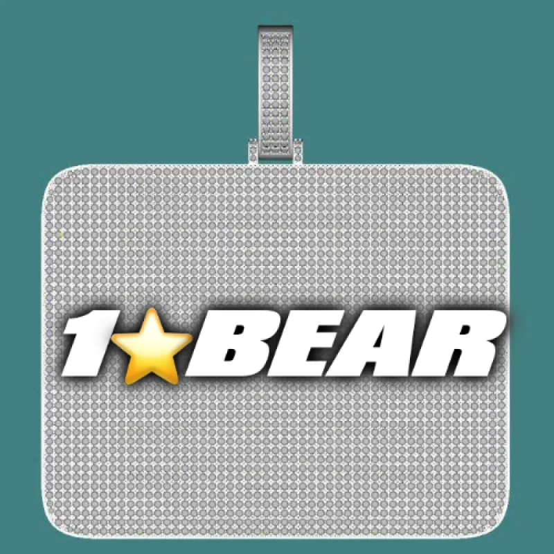 CUSTOM LETTER NECKLACE 3D BIG SQUARE sold by The GUU Shop