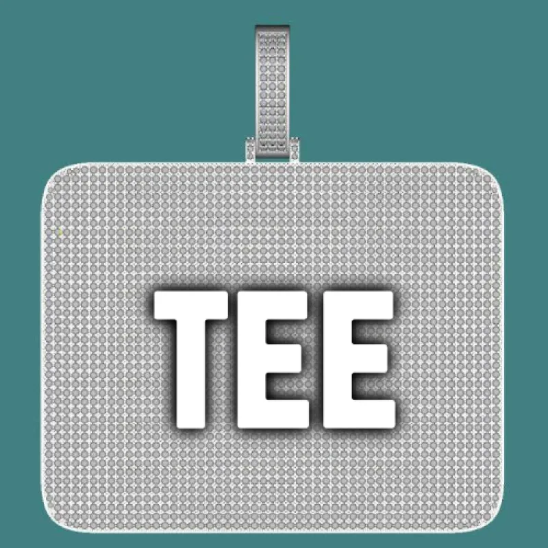 CUSTOM LETTER NECKLACE 3D BIG SQUARE sold by The GUU Shop